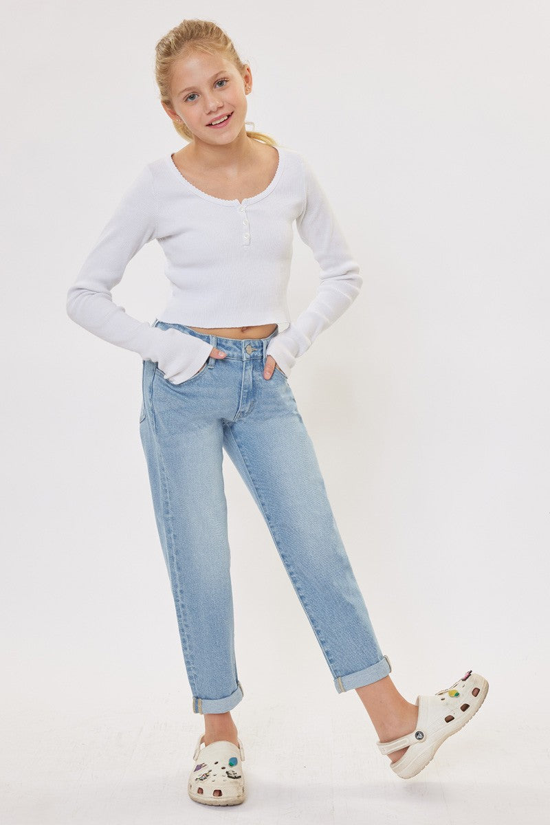 Kids Mini Mom Fit Jeans KC Tweens USA – Tribe Boutique My 