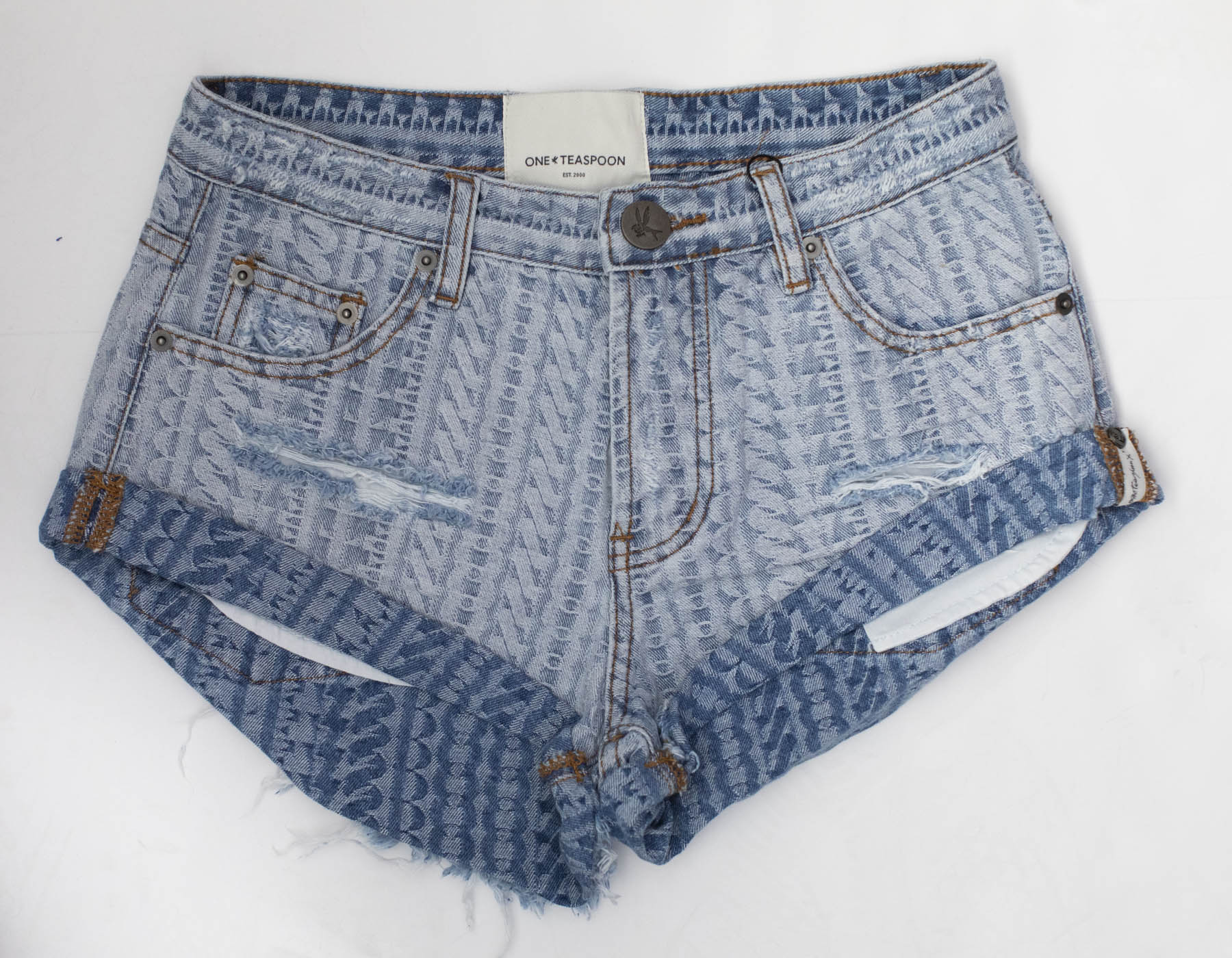 Cobaine Bandits Low Waist Denim Shorts - One Teaspoon – My Tribe Boutique