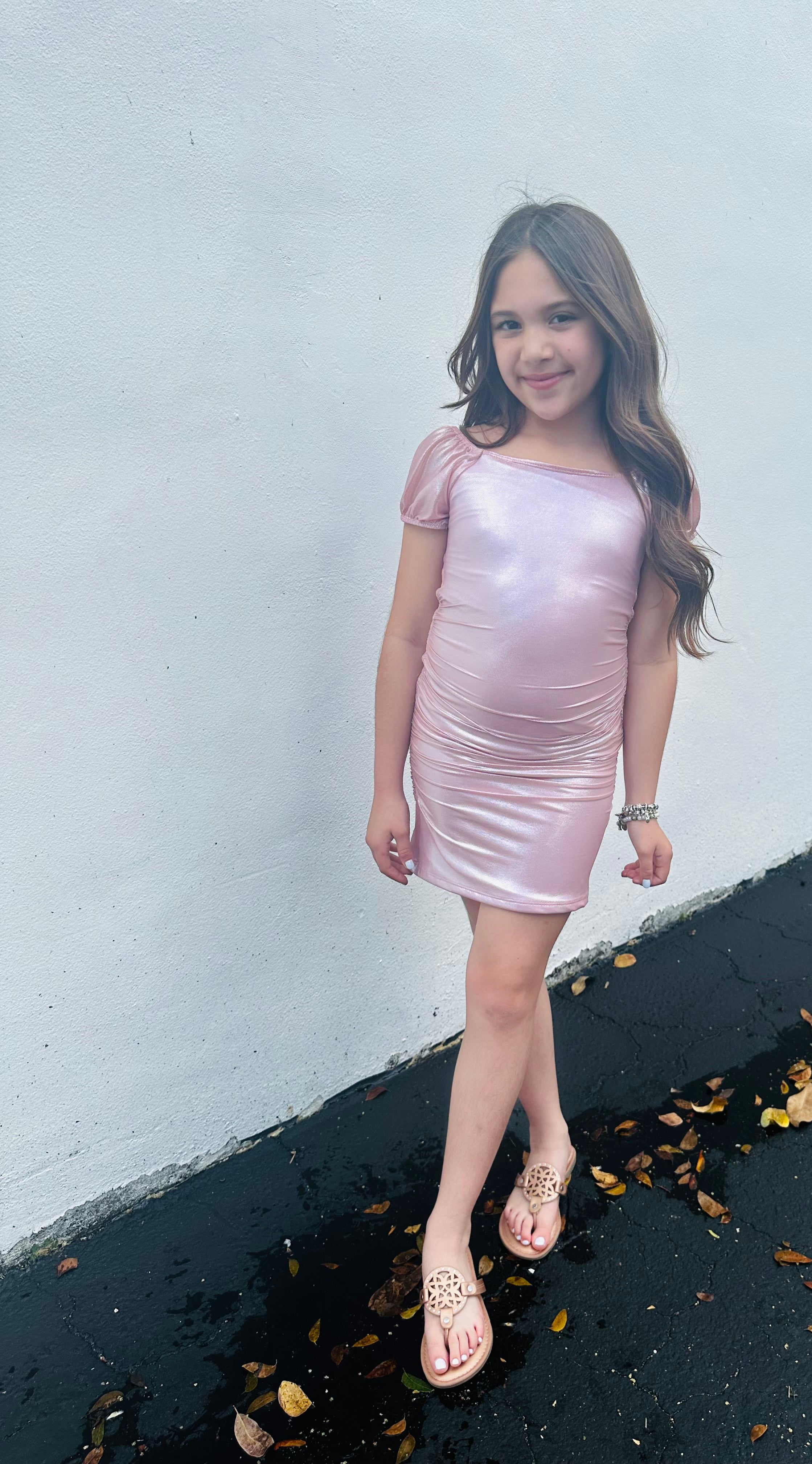 Pink Mesh Amelia Dress - Tween CC – My Tribe Boutique