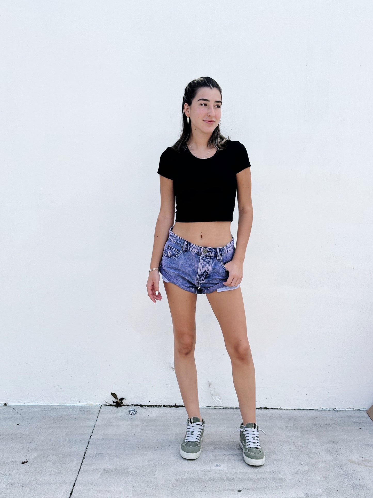 Purple Rain Bandit Low Waist Denim Short