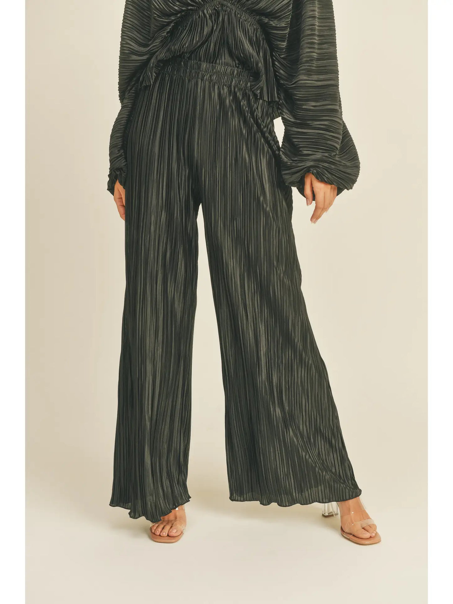 Wrinkle Detail Pants Black