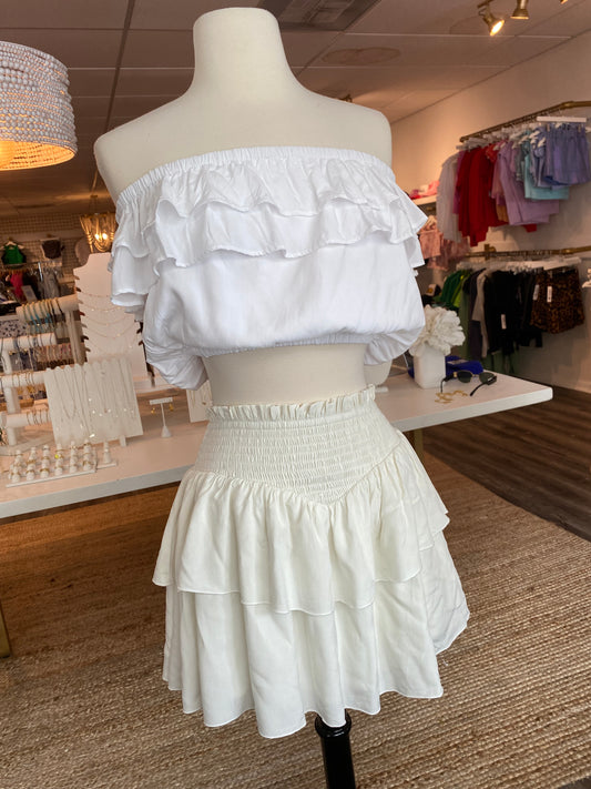 Winter White Junior Brooke Skirt