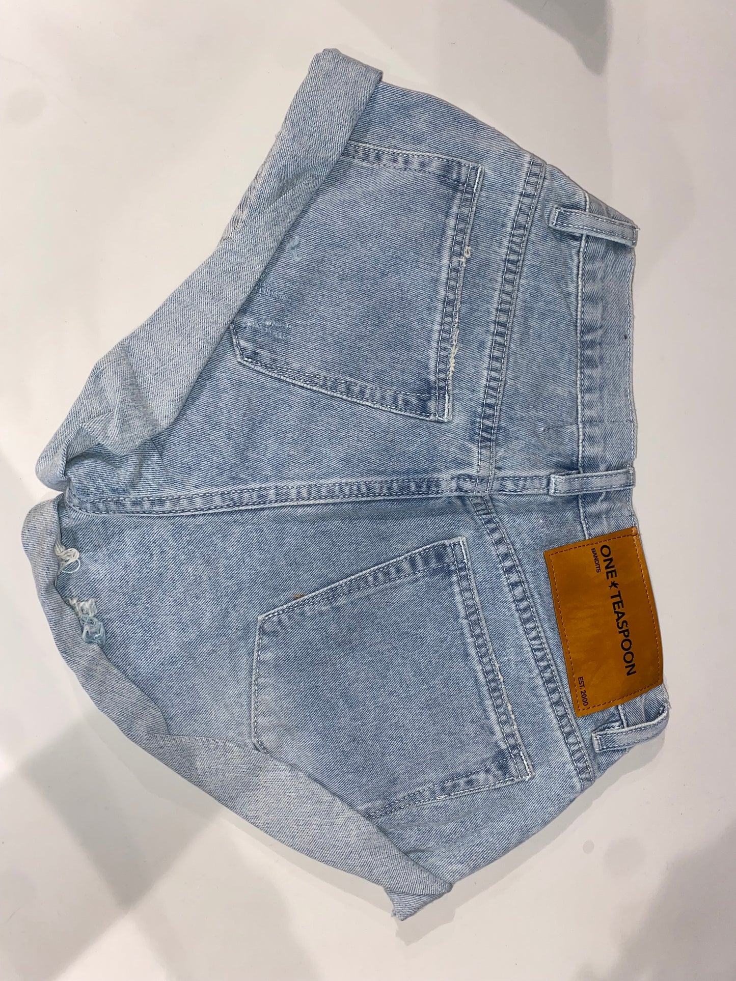 Blue Space Bandit Low Waist Denim Short