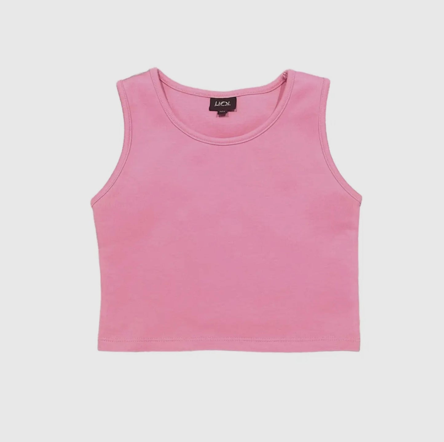 Pink Cropped Tank Top