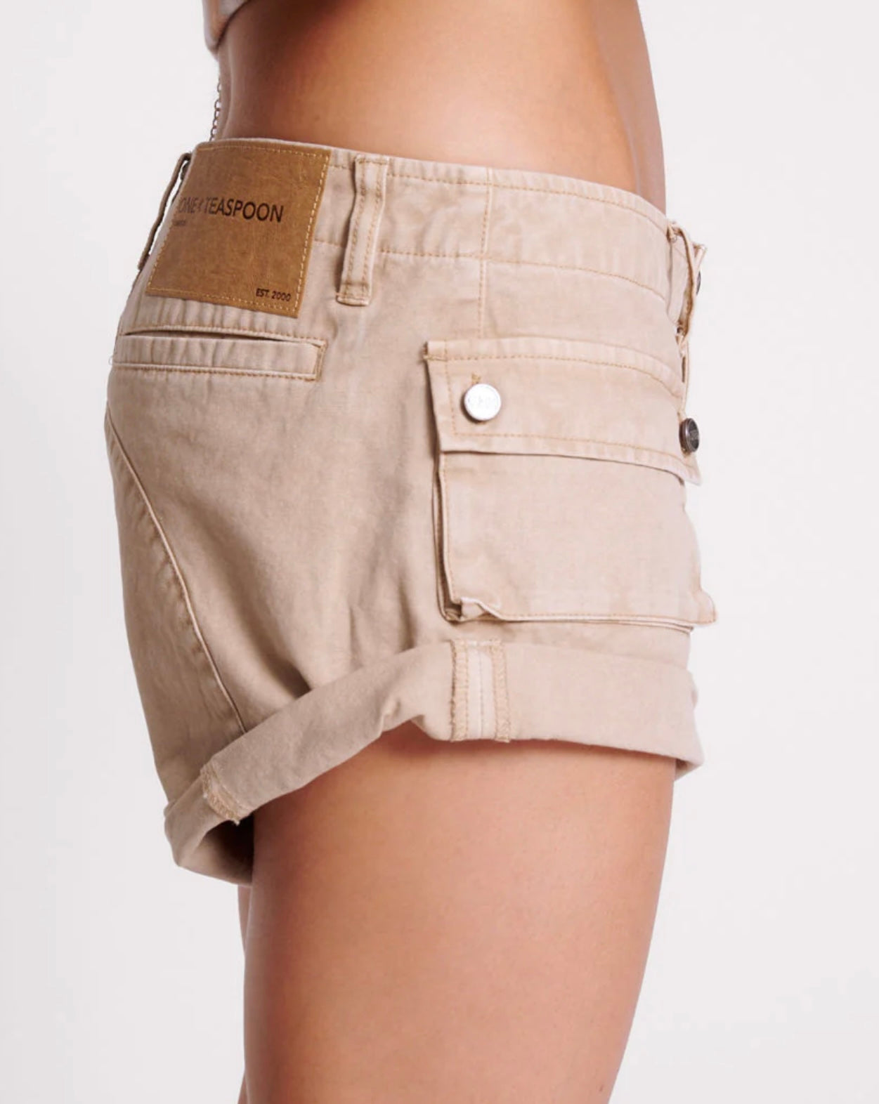 Stone Canvas Cadet Bandits Low Waist Shorts