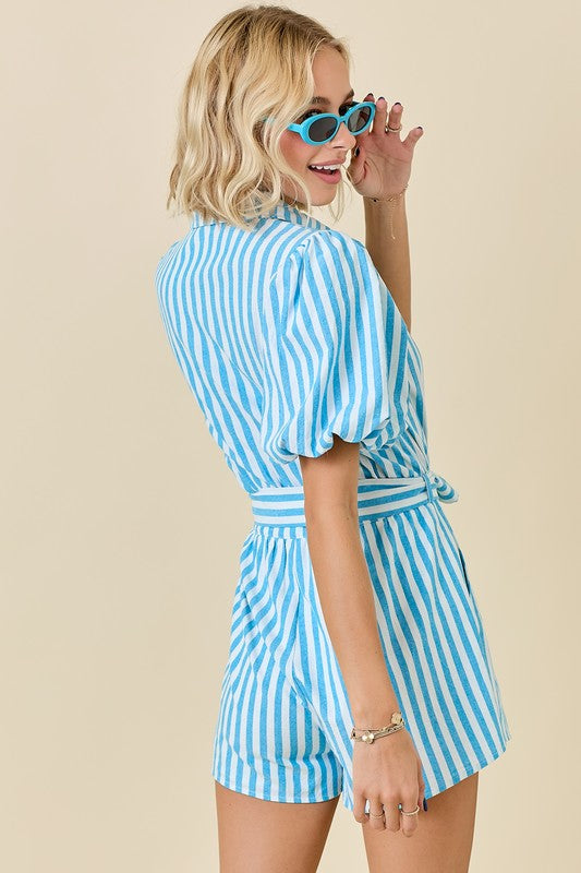 Striped Bubble Romper