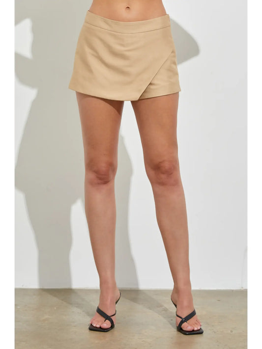 MS Beige Mini Skirt