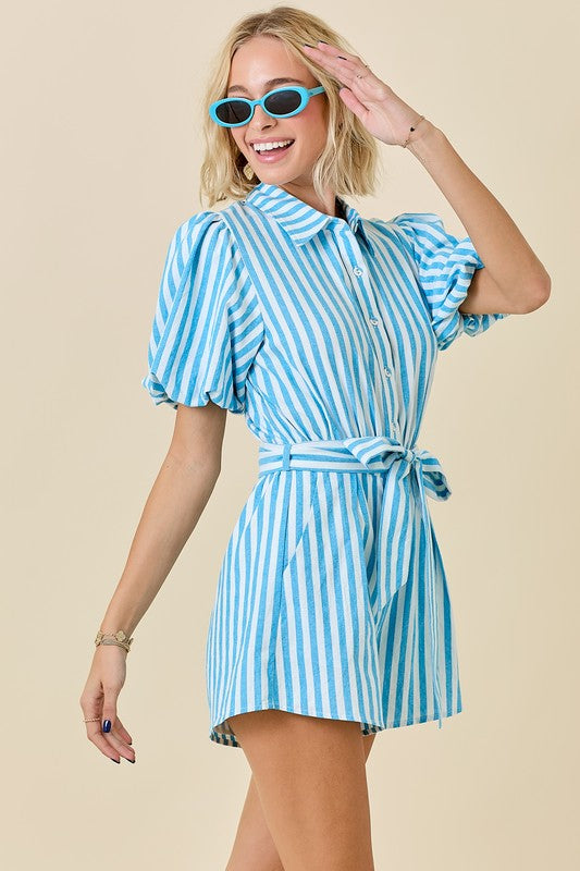 Striped Bubble Romper