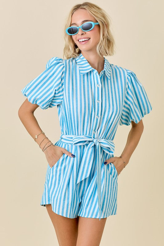 Striped Bubble Romper