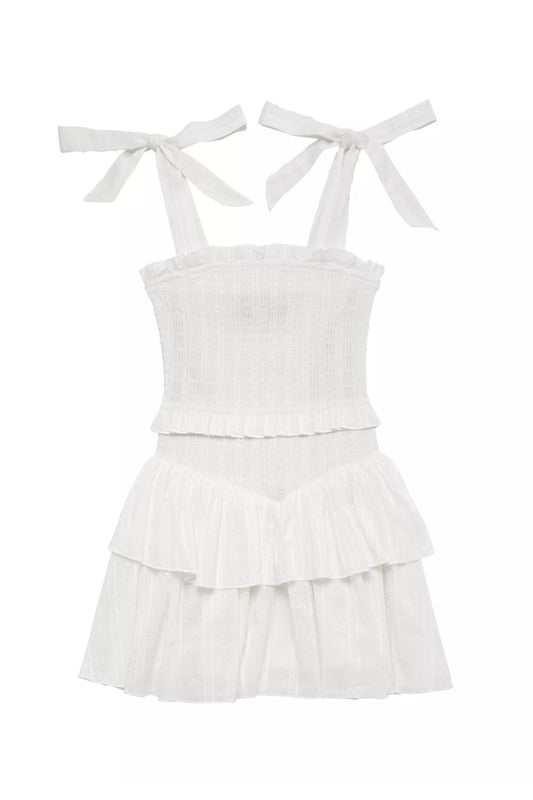 Winter White Junior Emerson Dress