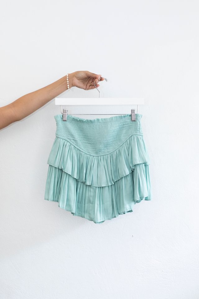 MS W Smocked Ruffle Skirt With Shorts