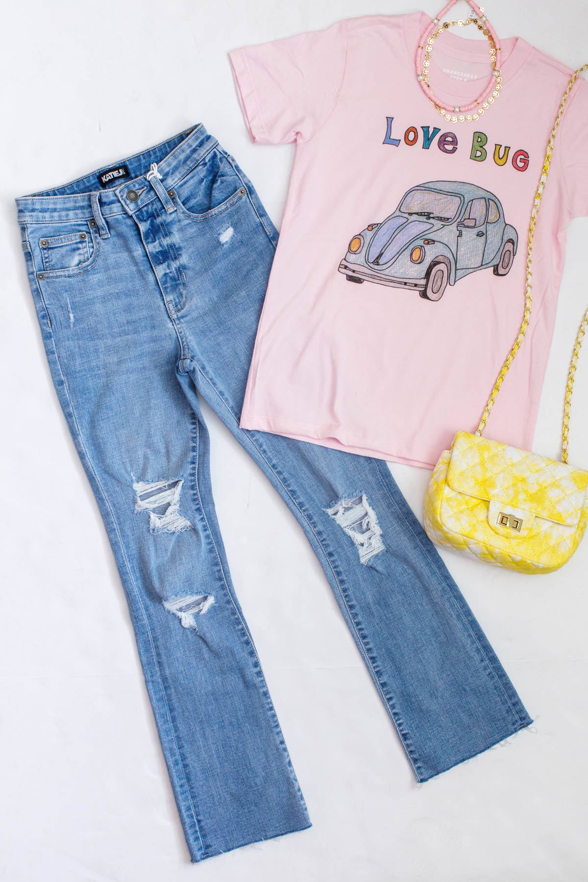 Love Bug Pink Tween Graphic Tee