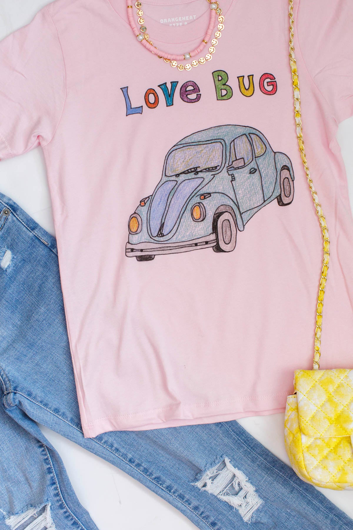 Love Bug Pink Tween Graphic Tee