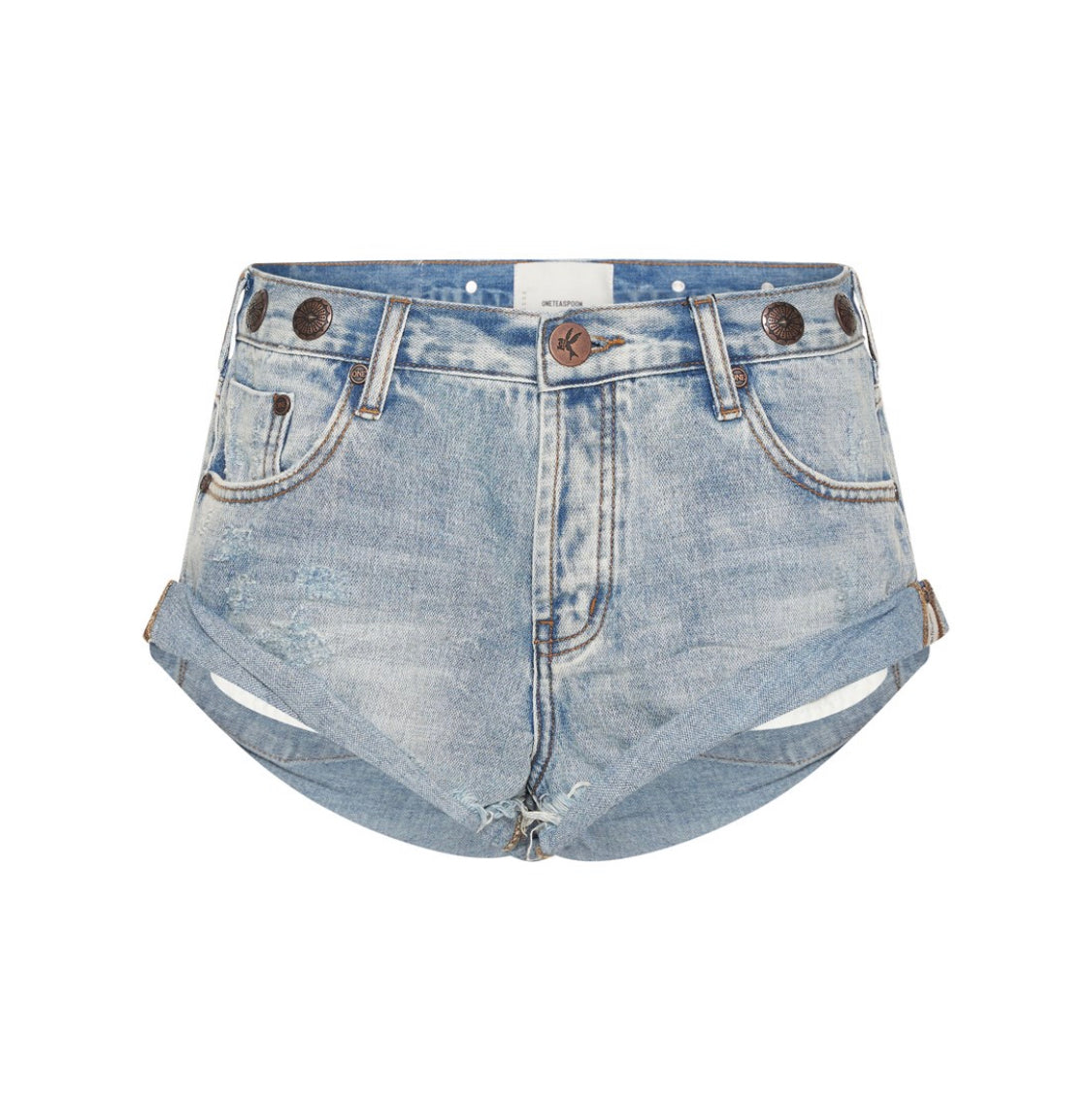 One Teaspoon Hendrixe Low Waist Studded Denim Short